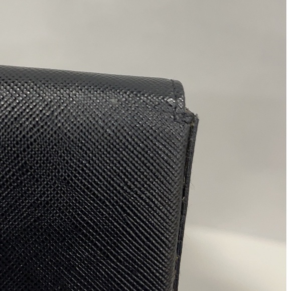 Prada black leather Saffiano card holder with COA - Picture 7 of 11